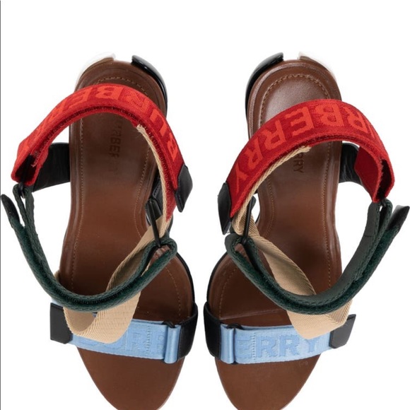 Burberry | Shoes | Bnib Burberry Patterson Colorblock Sandals | Poshmark
